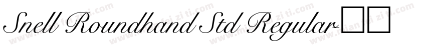 Snell Roundhand Std Regular字体转换